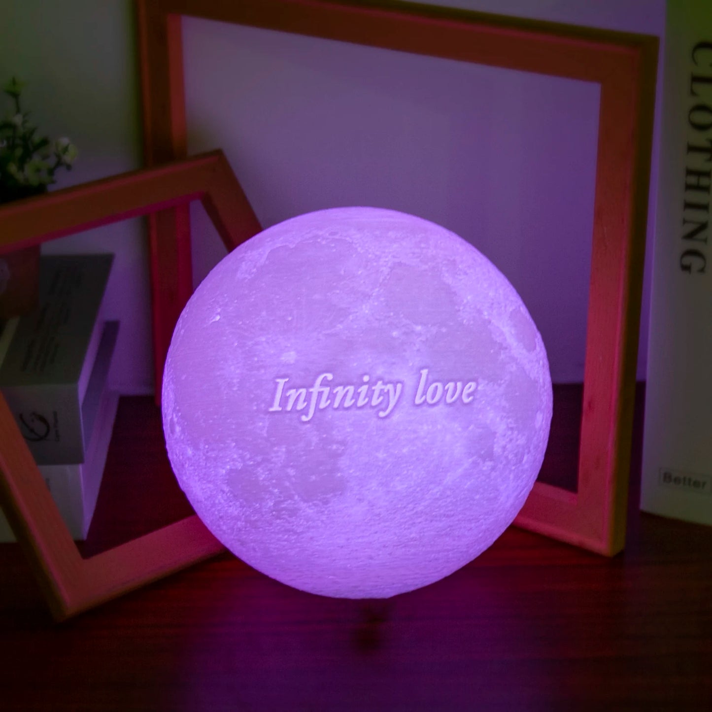 Printing Moon Lamp Customized Photo Text Night Light USB Rechargeable