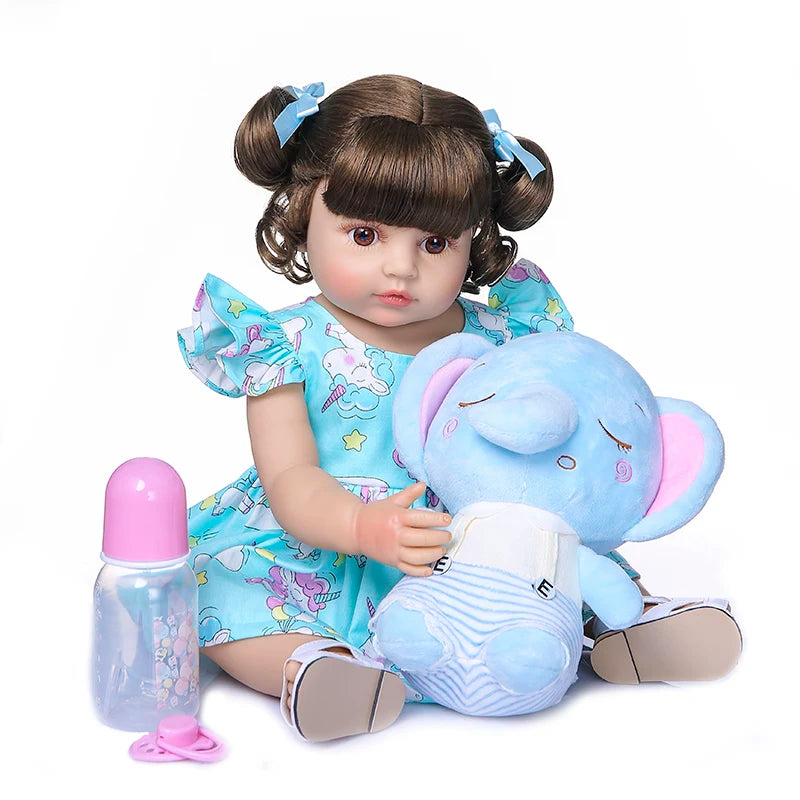 Full Body Soft Silicone Popular Sweet Face Reborn Toddler Baby Girl Doll