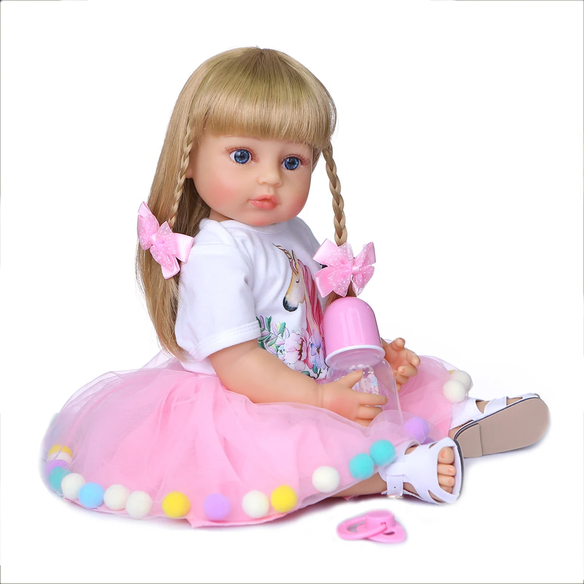 Full Body Soft Silicone Popular Sweet Face Reborn Toddler Baby Girl Doll