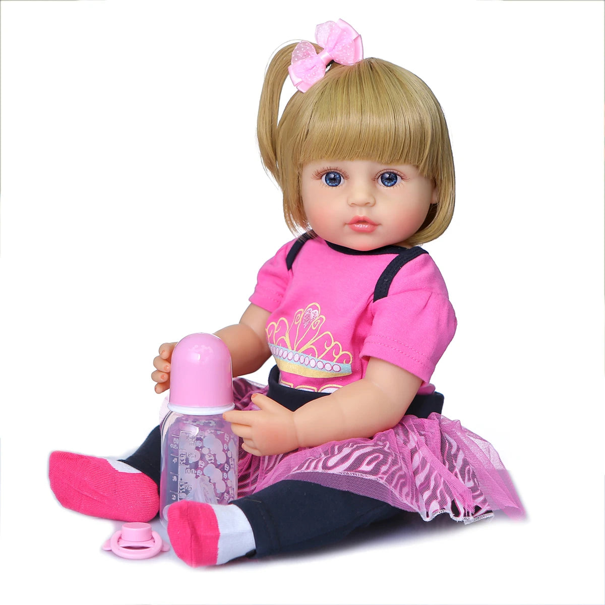 Full Body Soft Silicone Popular Sweet Face Reborn Toddler Baby Girl Doll