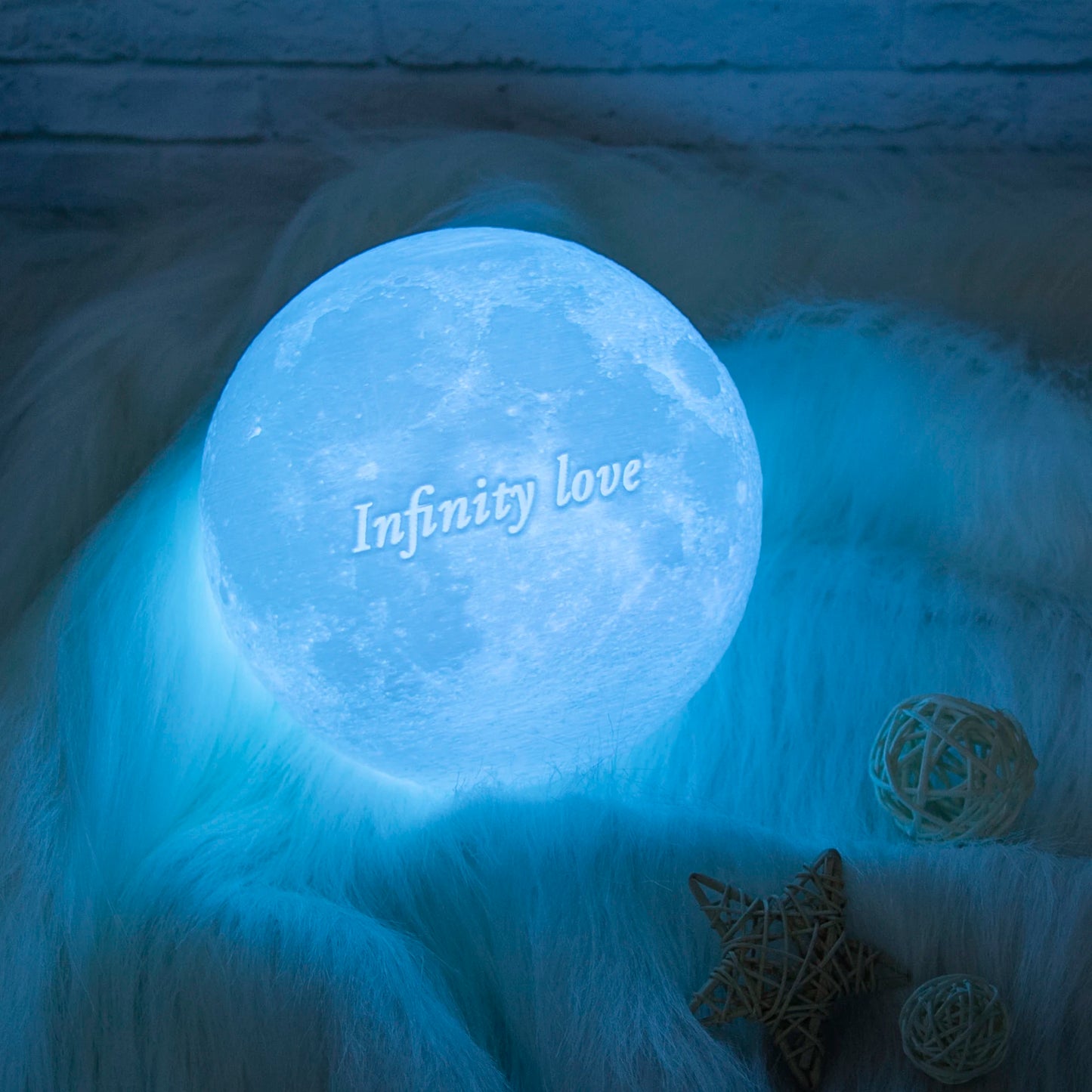 Printing Moon Lamp Customized Photo Text Night Light USB Rechargeable