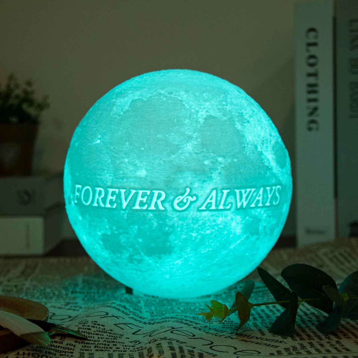 Printing Moon Lamp Customized Photo Text Night Light USB Rechargeable