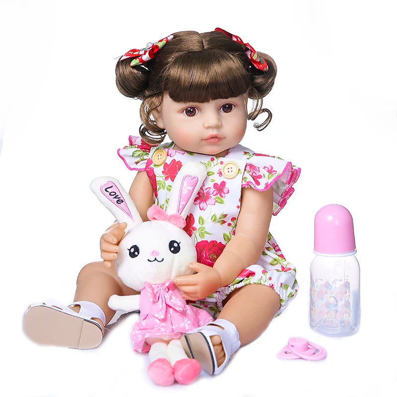 Full Body Soft Silicone Popular Sweet Face Reborn Toddler Baby Girl Doll