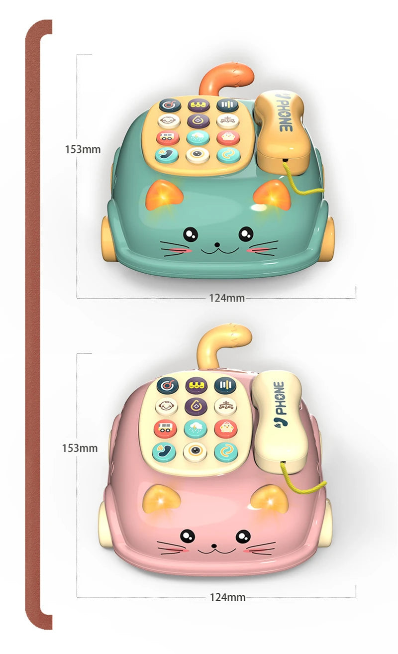 Baby toys months Montessori Musical Piano Phone Toys For Baby Girl