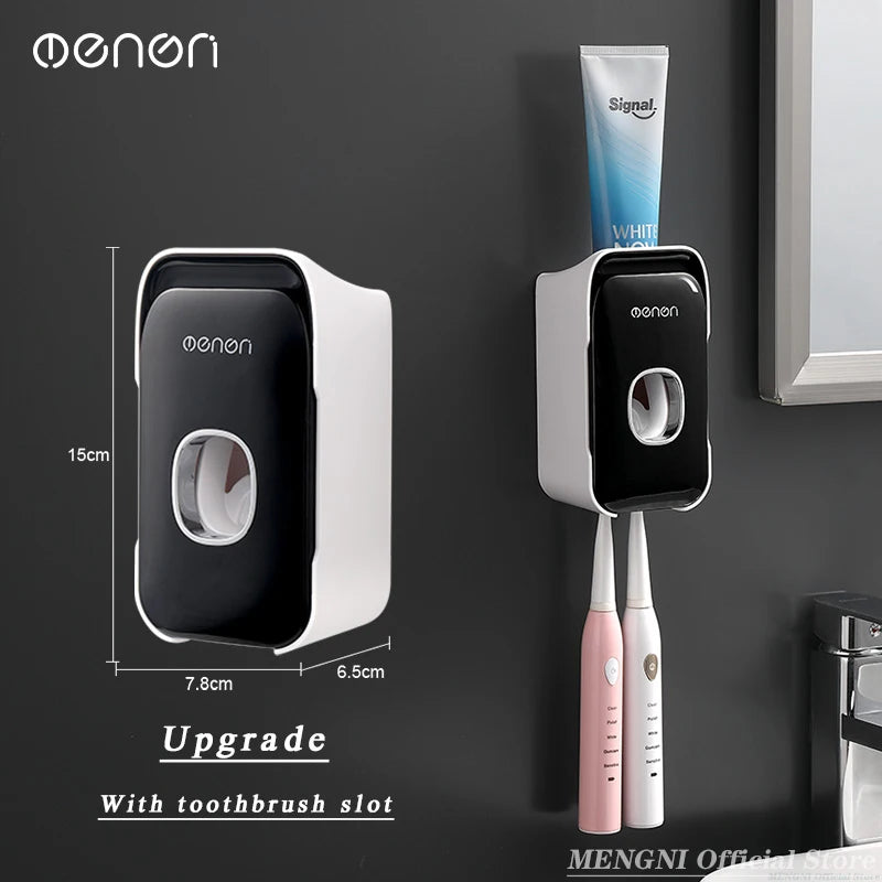 Automatic Toothpaste Dispenser Squeezer With Toothbrush Holder
