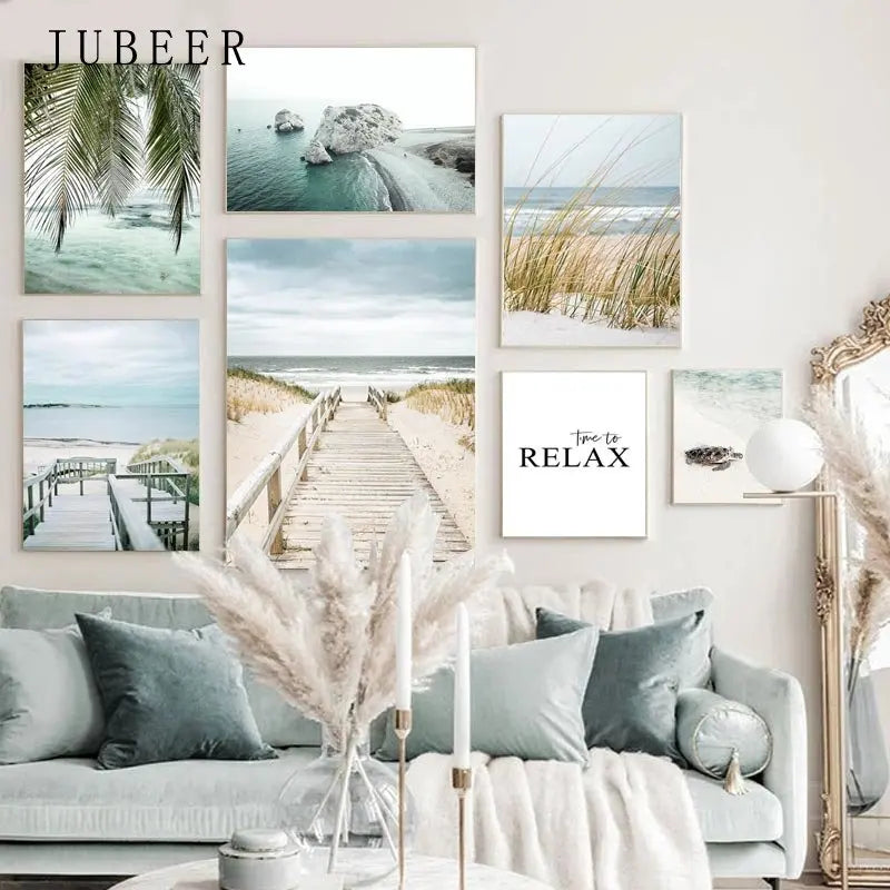 Beach Sea Ocean Poster Wall Art Canvas Painting Home Decoration