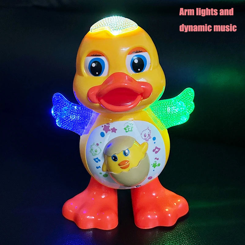 Electric Dancing Duck Funny Blink Eyes Flashing Light Shak Gift