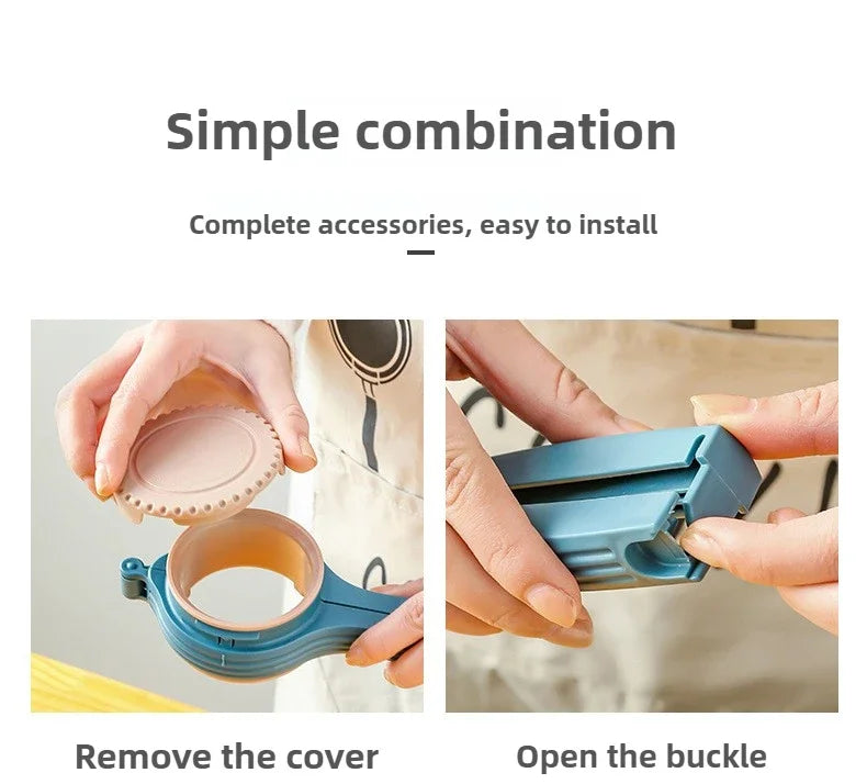 2pcs Food Storage Bag Sealing Clips Plastic Cap Sealer Clip with Pour Spouts Snack Candy Storage Keep Food Fresh Kitchen Gadgets