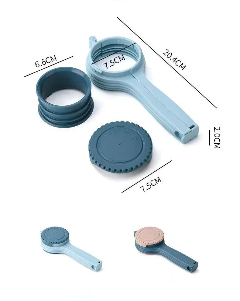 2pcs Food Storage Bag Sealing Clips Plastic Cap Sealer Clip with Pour Spouts Snack Candy Storage Keep Food Fresh Kitchen Gadgets