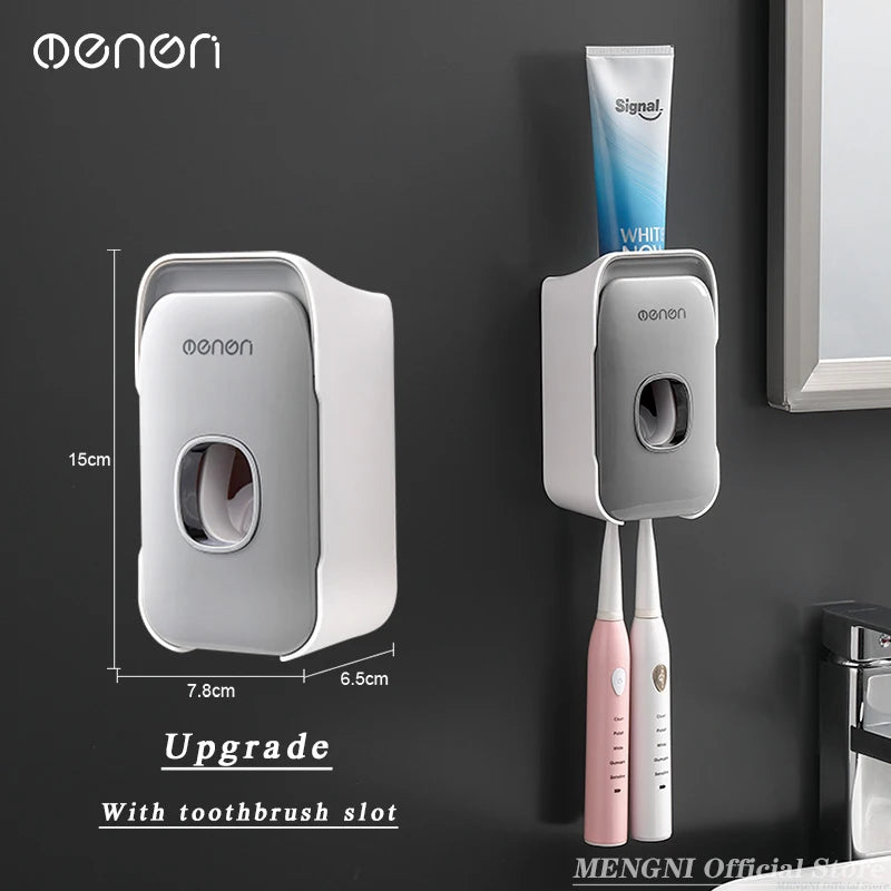Automatic Toothpaste Dispenser Squeezer With Toothbrush Holder