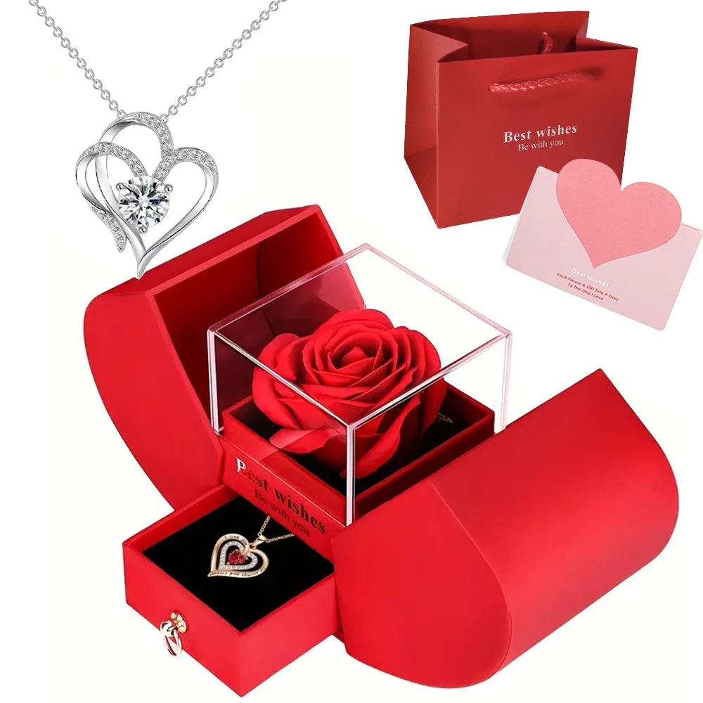 Luxury Rose Jewelry Box - Valentine's Day, Mother's Day, Eternal Flower