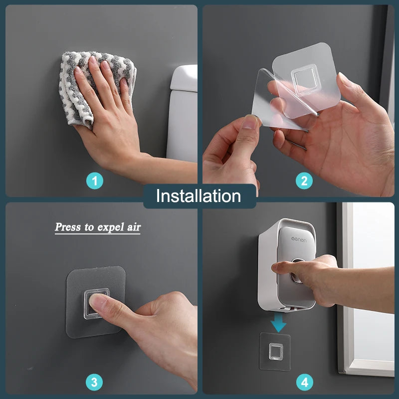 Automatic Toothpaste Dispenser Squeezer With Toothbrush Holder