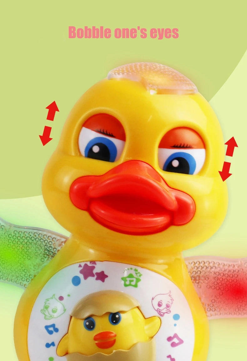 Electric Dancing Duck Funny Blink Eyes Flashing Light Shak Gift