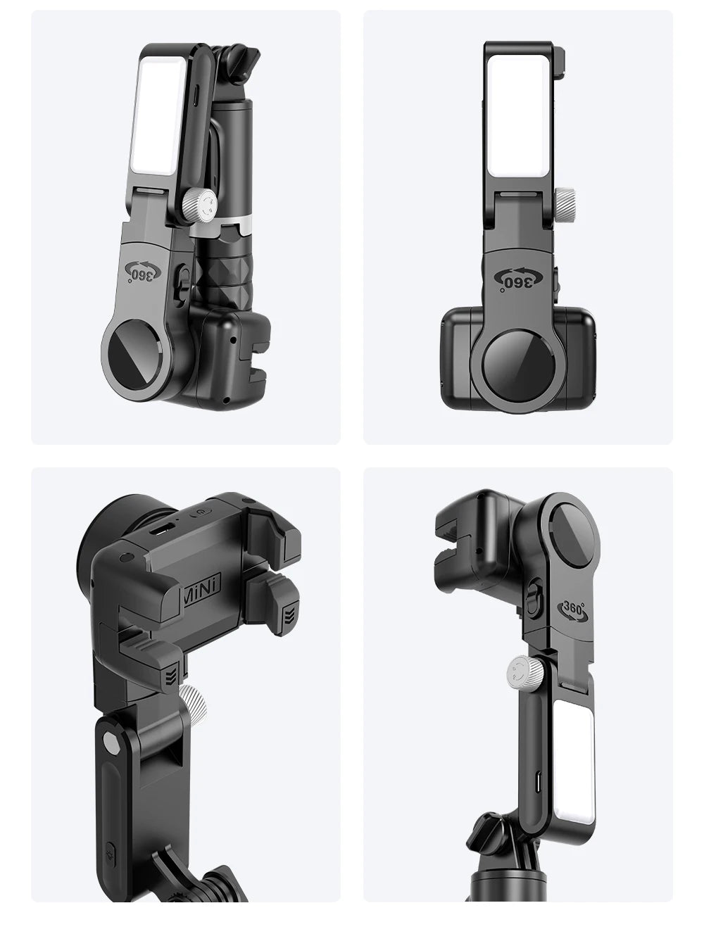 360 Rotation Following Shooting Mode Gimbal Stabilizer Selfie Stick