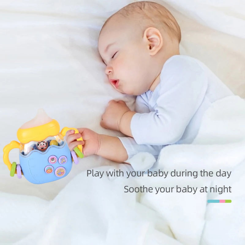 Baby Bottle Toy Education Early Education Music Rattle Can Bite Gums