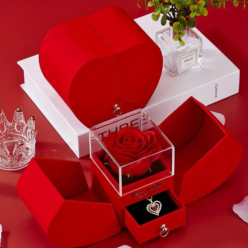 Luxury Rose Jewelry Box - Valentine's Day, Mother's Day, Eternal Flower