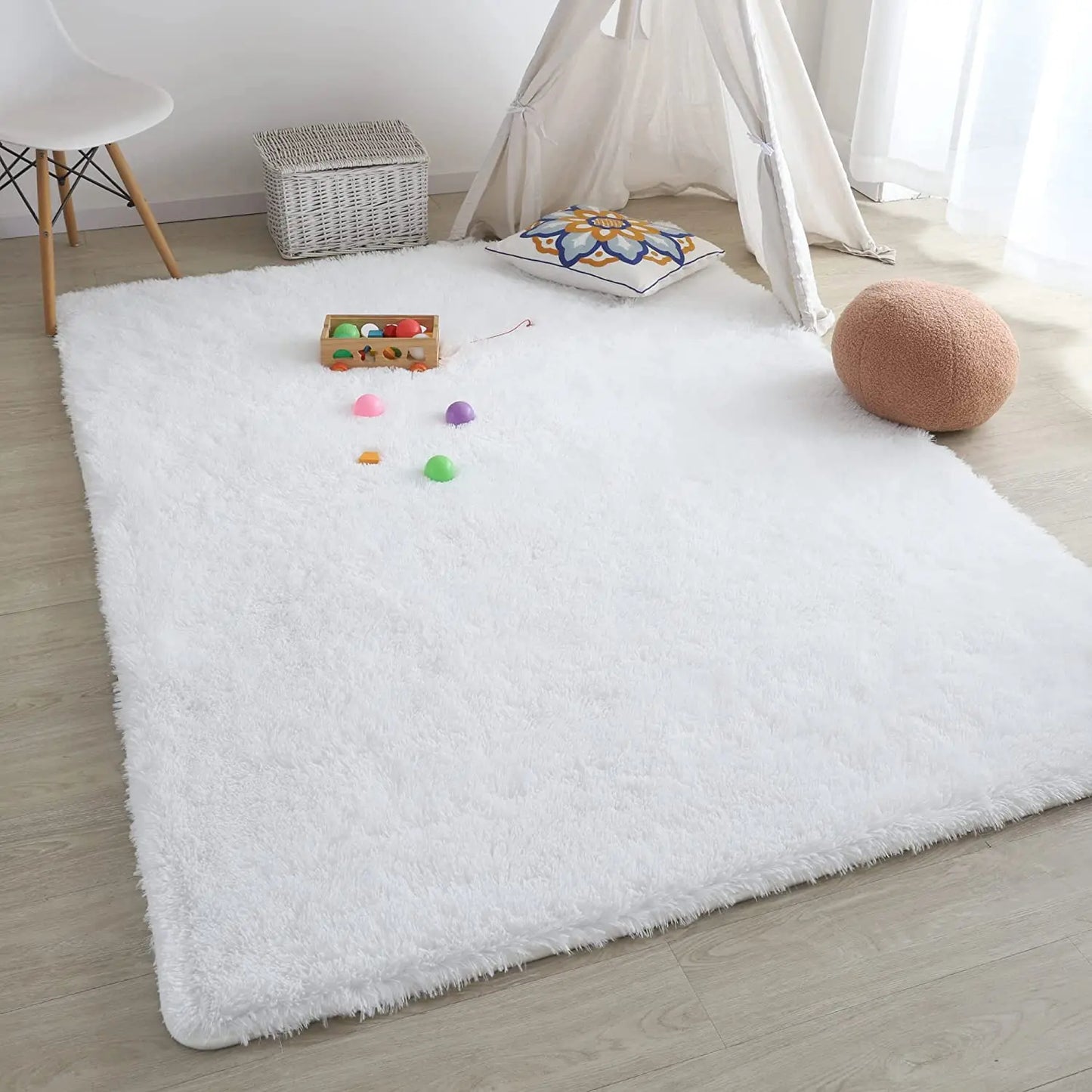 Plush Carpet For Living Room Sofa Floor Cushions Modern Soft Fluffy