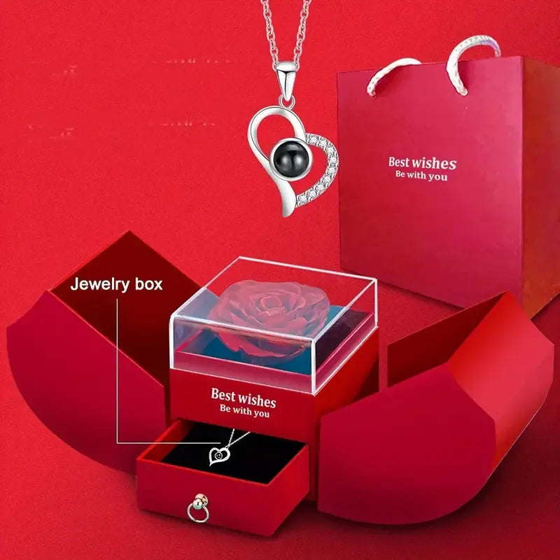 Luxury Rose Jewelry Box - Valentine's Day, Mother's Day, Eternal Flower