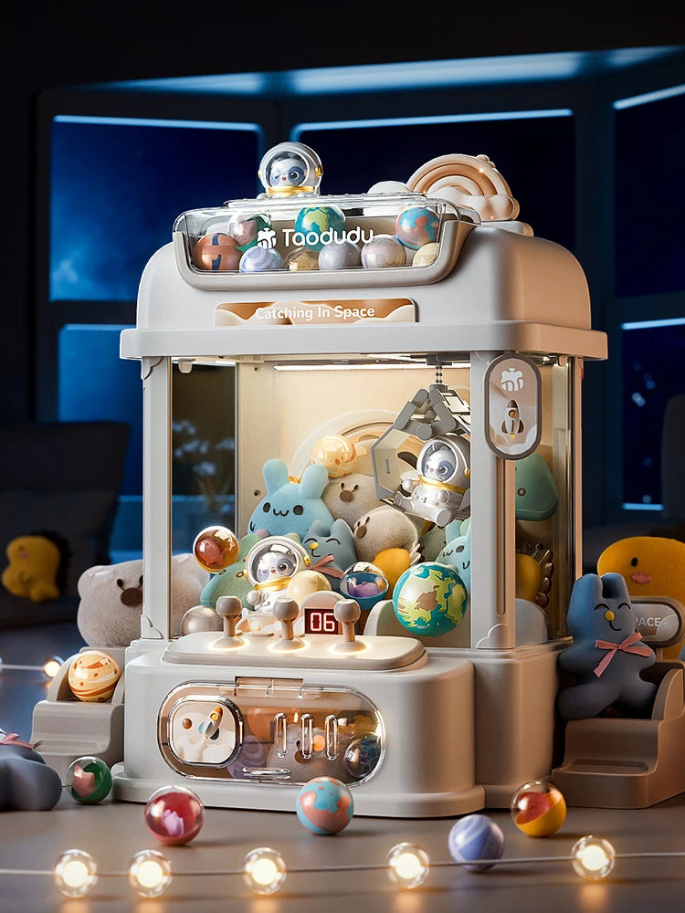 Doll Machine Kids Coin Operated Play Game Mini Claw Catch Toy