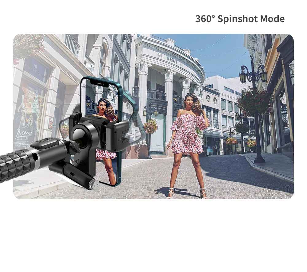 360 Rotation Following Shooting Mode Gimbal Stabilizer Selfie Stick