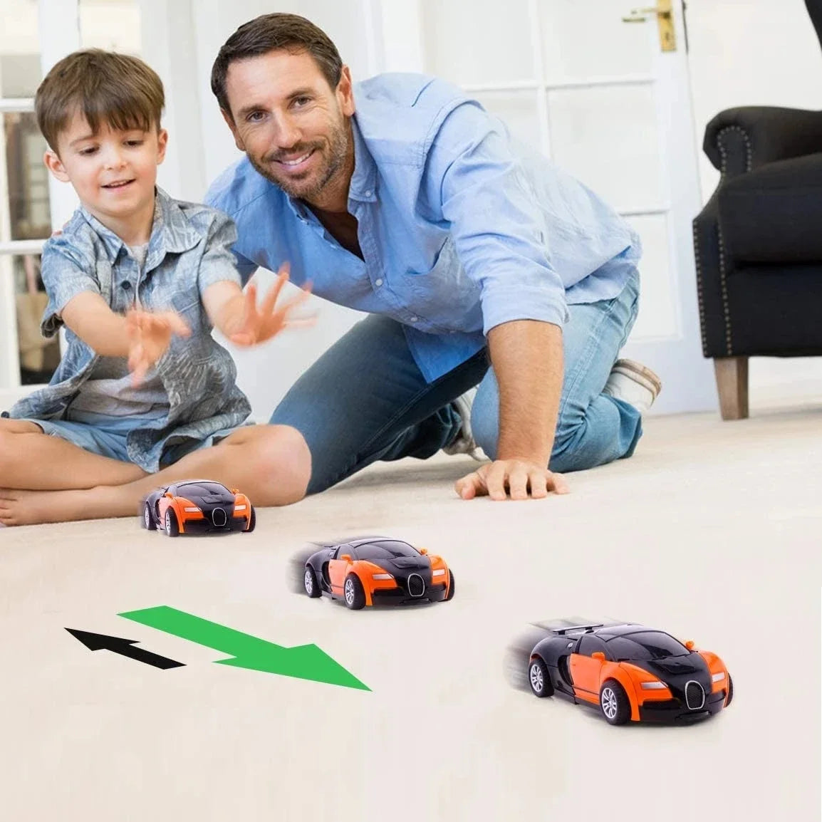 Car Toys One-key Deformation Car Toys Automatic Transformation Robot