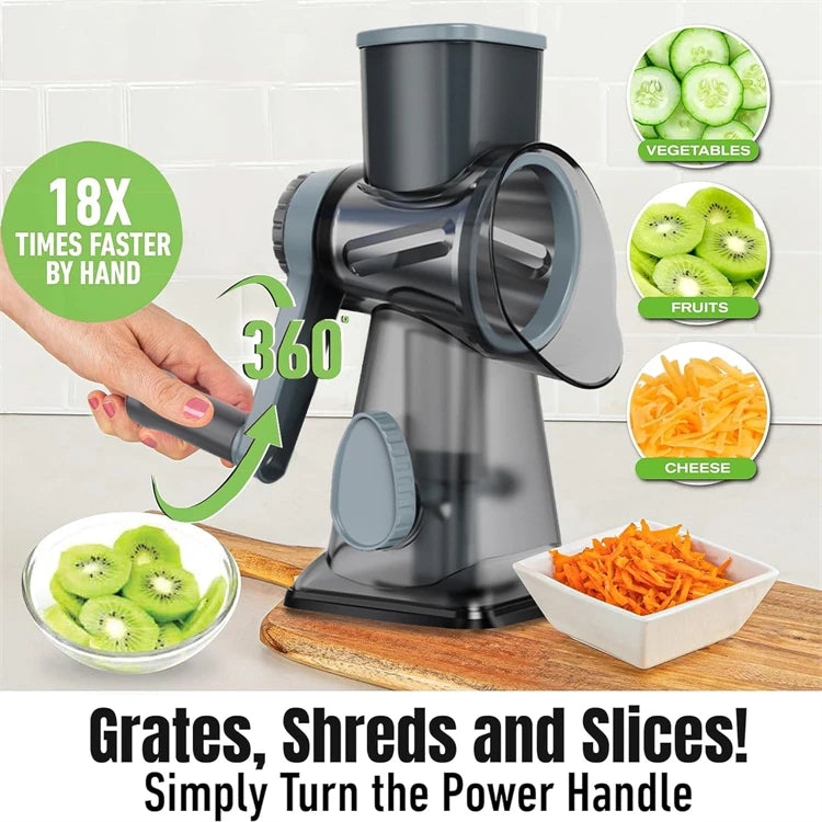 Rotary Cheese Grater Versatile Manual Vegetable Slicer