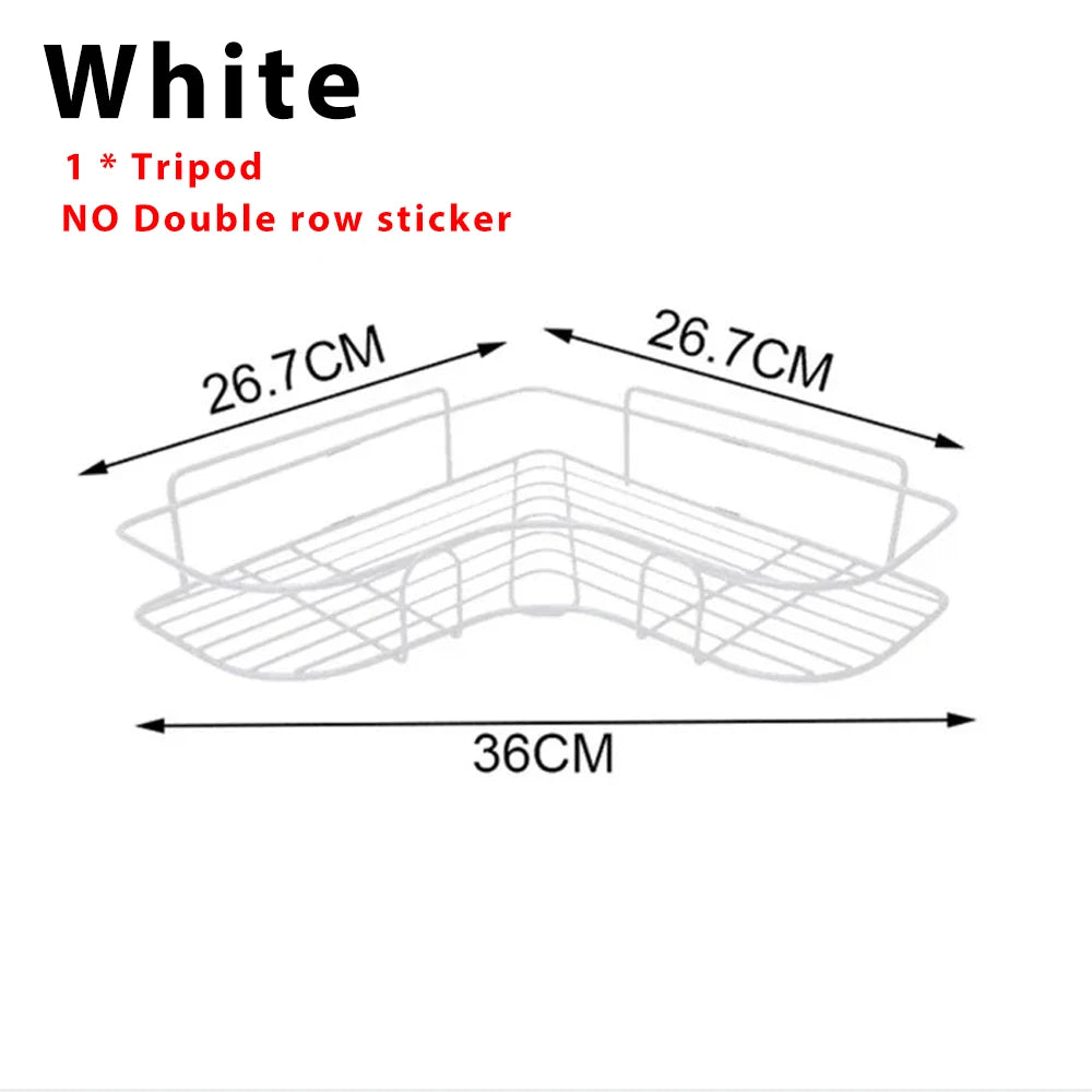 Toilet Storage Rack Bathroom Shelf No-Drill Corner Shelf