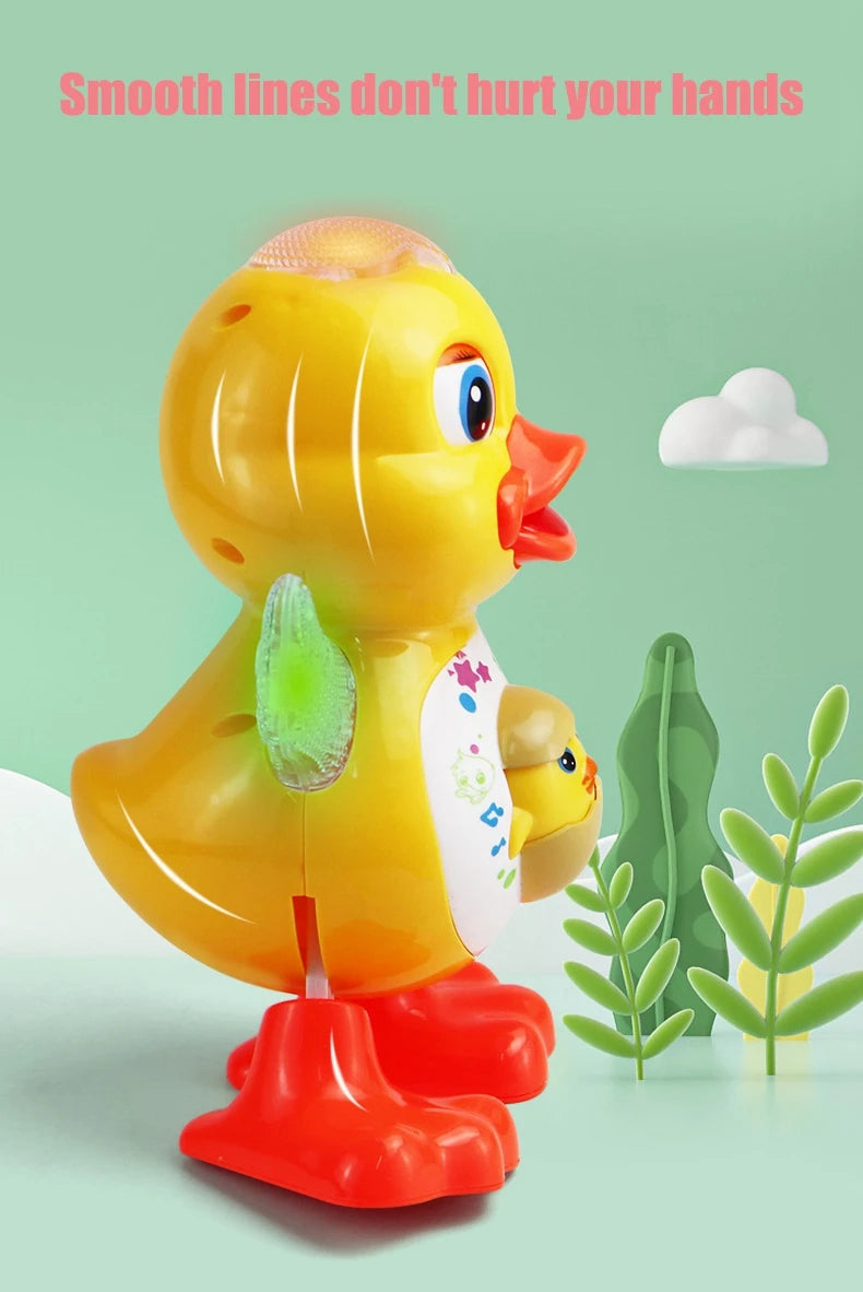 Electric Dancing Duck Funny Blink Eyes Flashing Light Shak Gift