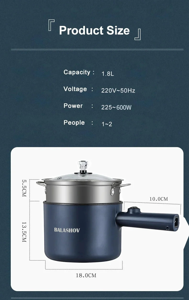 Mini Electric Cooker Multi-Function All-In-One Pot Single Double Layer