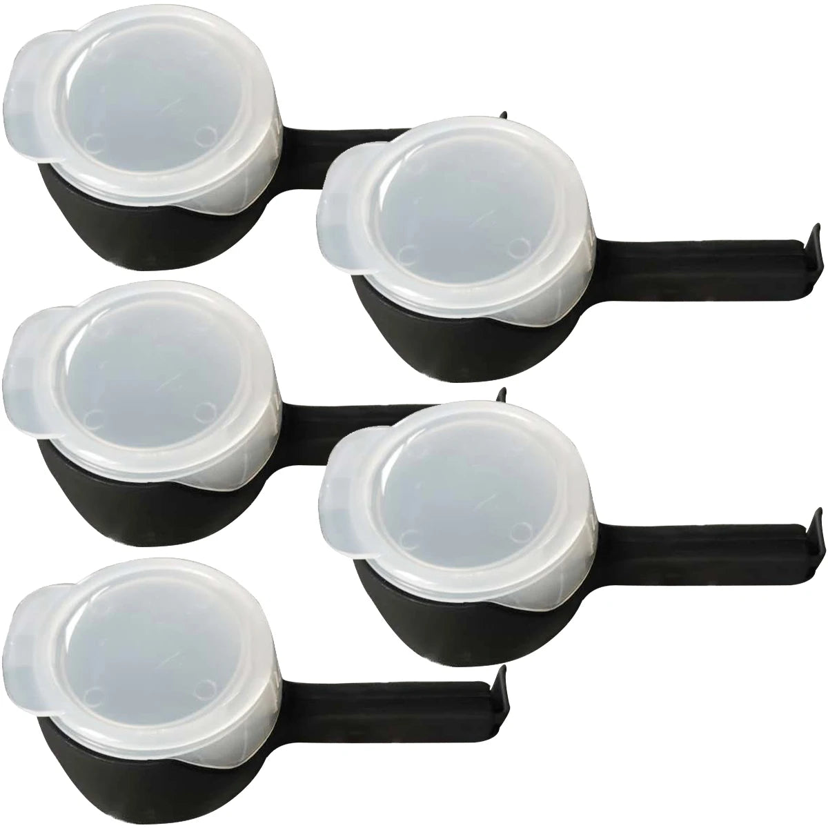 5PCS Sealer Clip With Pour Spouts Food Storage Bag Sealing Clips Plastic Cap Snack Candy Storage Fresh Clamp Kitchen Organizer