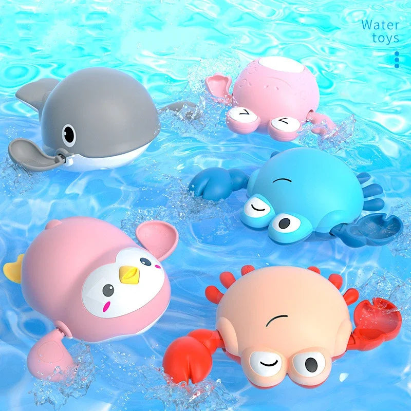 Baby Bath Toys Kids Swimming Clockwork Dolls Play Water Fun Toys