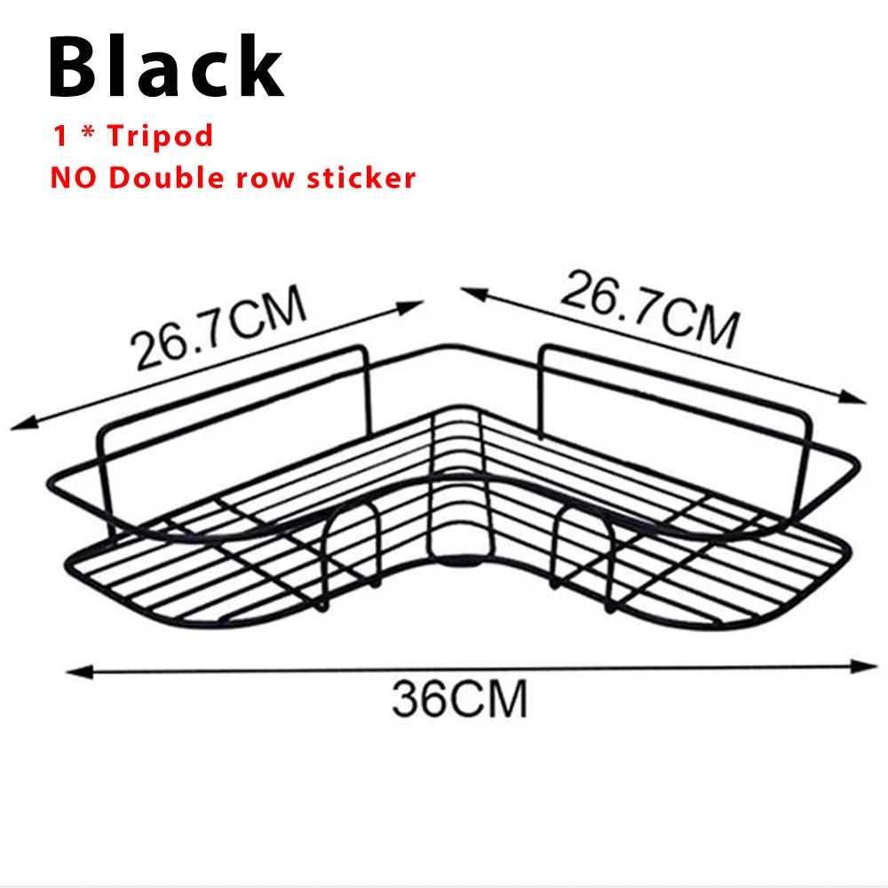 Toilet Storage Rack Bathroom Shelf No-Drill Corner Shelf