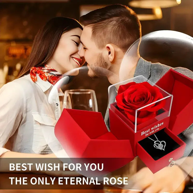 Luxury Rose Jewelry Box - Valentine's Day, Mother's Day, Eternal Flower