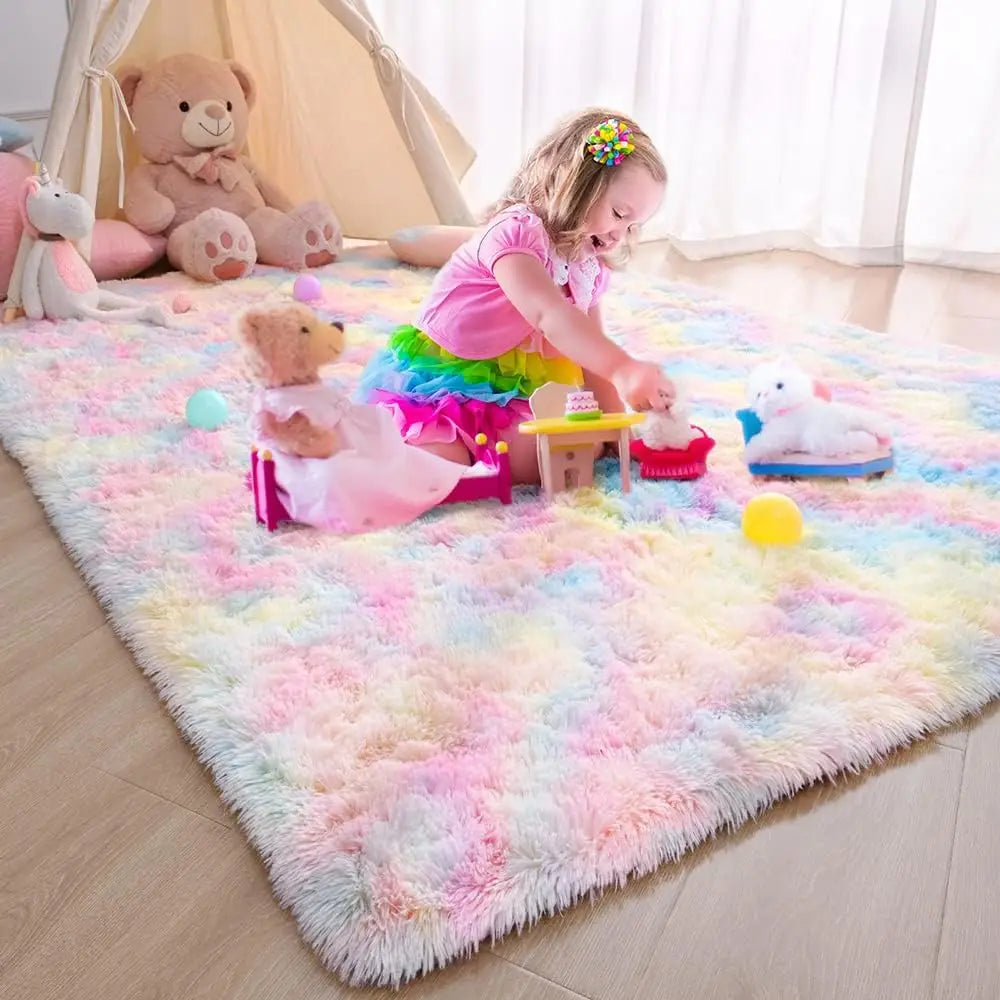 Plush Carpet For Living Room Sofa Floor Cushions Modern Soft Fluffy