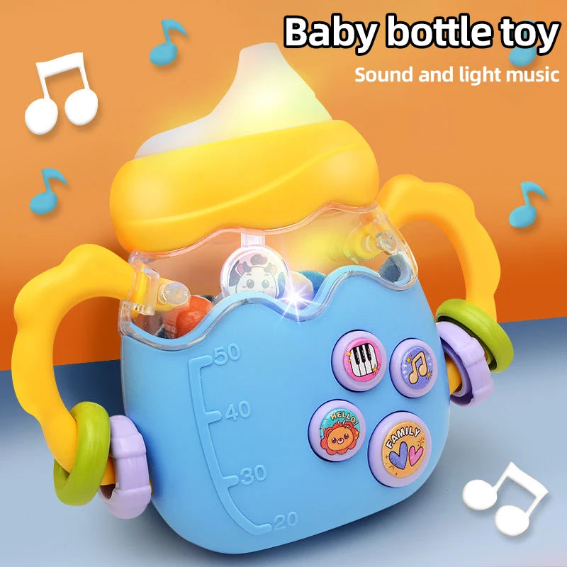 Baby Bottle Toy Education Early Education Music Rattle Can Bite Gums