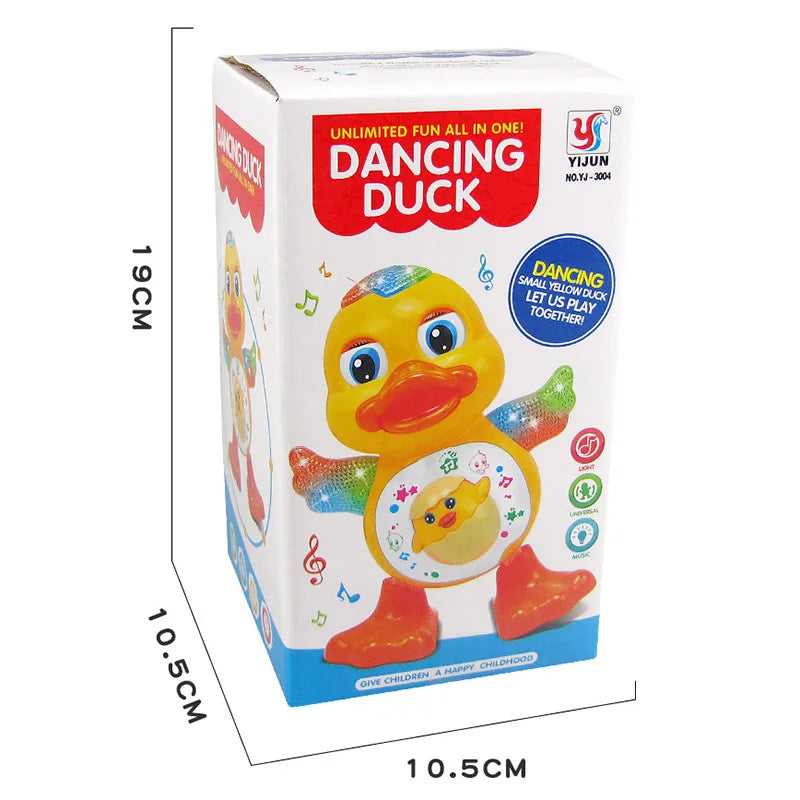 Electric Dancing Duck Funny Blink Eyes Flashing Light Shak Gift