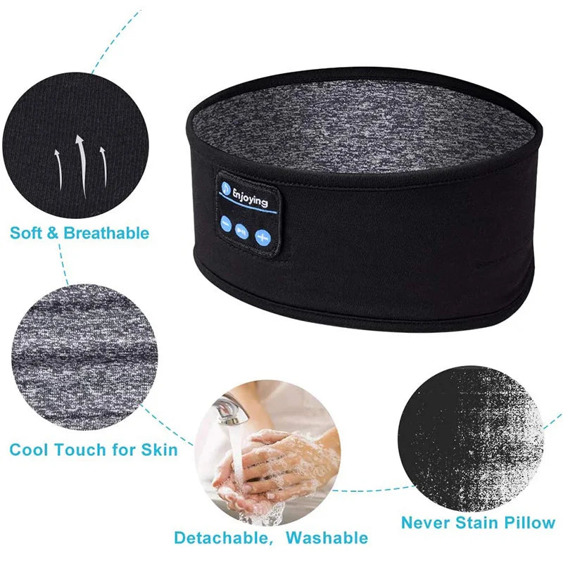 Bluetooth Earphones Sports Sleeping Headband Elastic Wireless