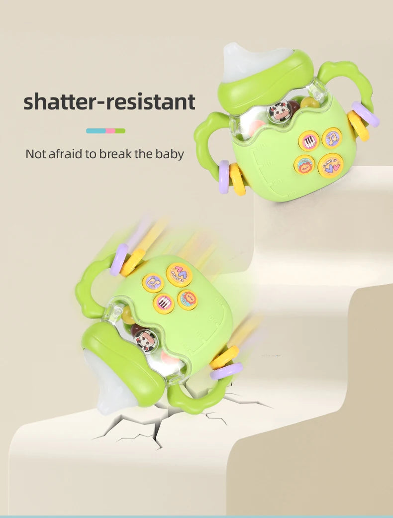 Baby Bottle Toy Education Early Education Music Rattle Can Bite Gums