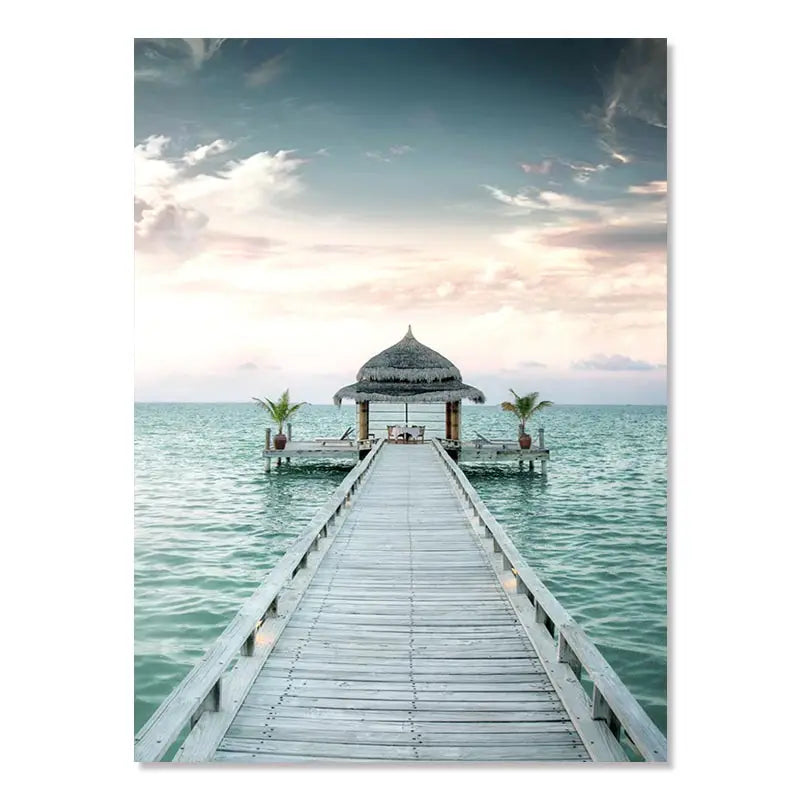 Beach Sea Ocean Poster Wall Art Canvas Painting Home Decoration