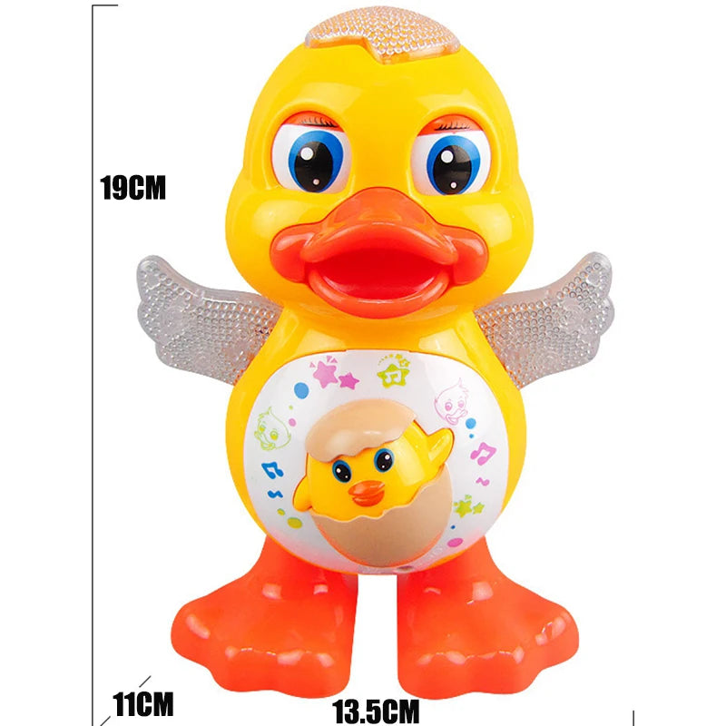 Electric Dancing Duck Funny Blink Eyes Flashing Light Shak Gift