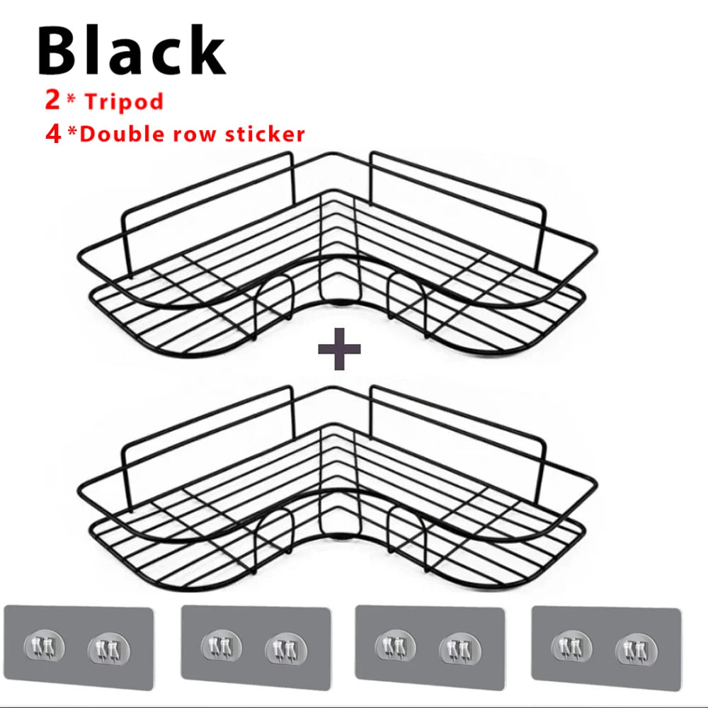 Toilet Storage Rack Bathroom Shelf No-Drill Corner Shelf
