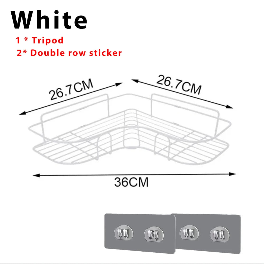 Toilet Storage Rack Bathroom Shelf No-Drill Corner Shelf