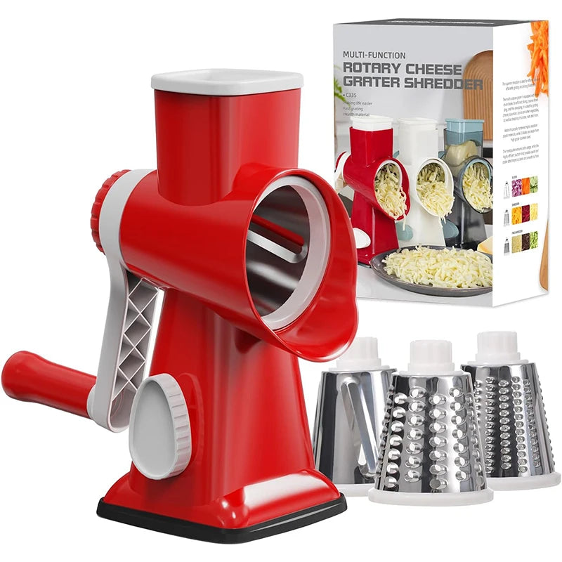 Rotary Cheese Grater Versatile Manual Vegetable Slicer