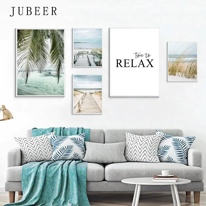 Beach Sea Ocean Poster Wall Art Canvas Painting Home Decoration