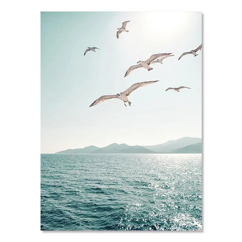 Beach Sea Ocean Poster Wall Art Canvas Painting Home Decoration