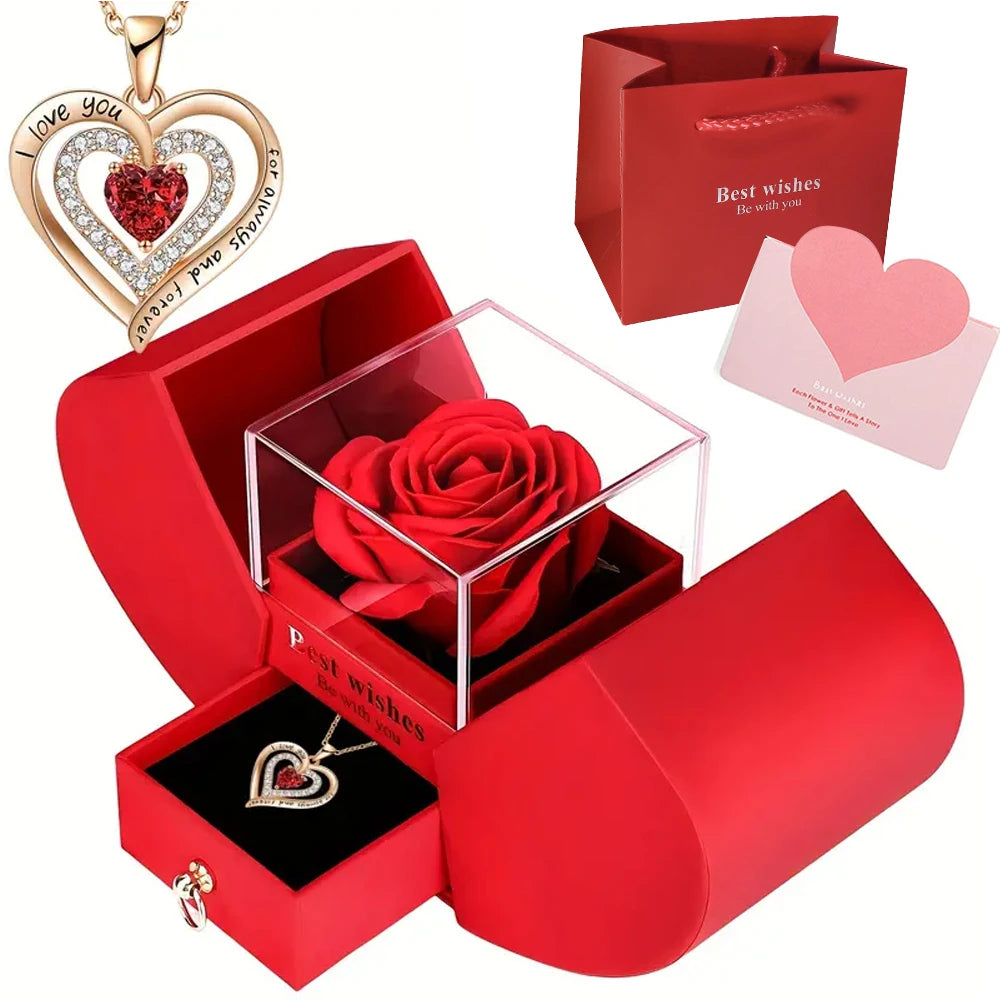 Luxury Rose Jewelry Box - Valentine's Day, Mother's Day, Eternal Flower