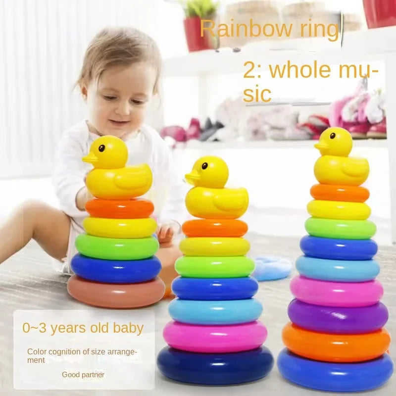 Old Infant Early Learning Rainbow Stacking Toys Puzzl