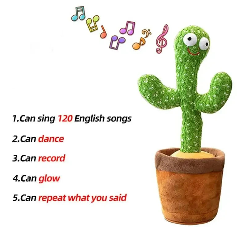 Dancing Cactus Toy,Repeat Talking ,Song Speaker Wriggle Dancing Sing