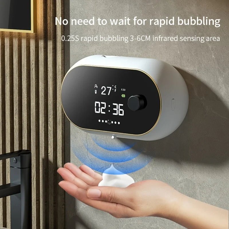 1pc Wall-mounted Automatic Soap Dispenser Large Capacity Touchless