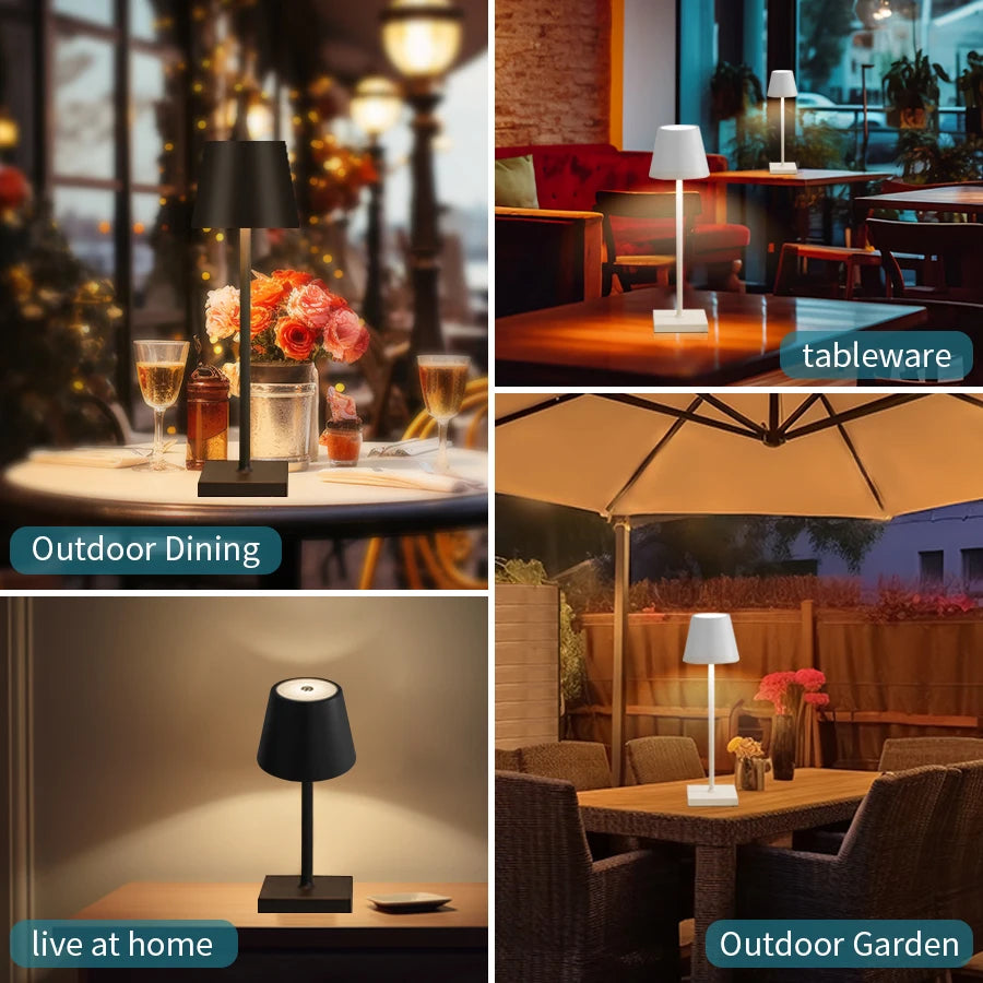 Rechargeable LED Table Lamp Touch Switch Creative Decorative